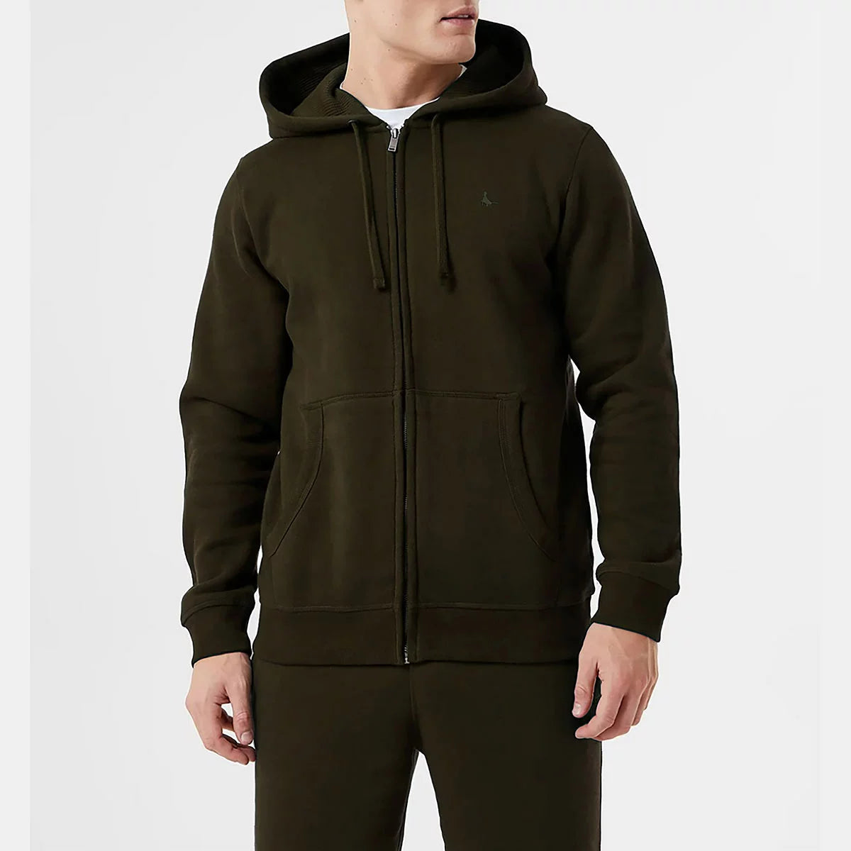 Jack Wills Men's Full Zip Hoody with fleece-lined fabric and casual everyday fit/2