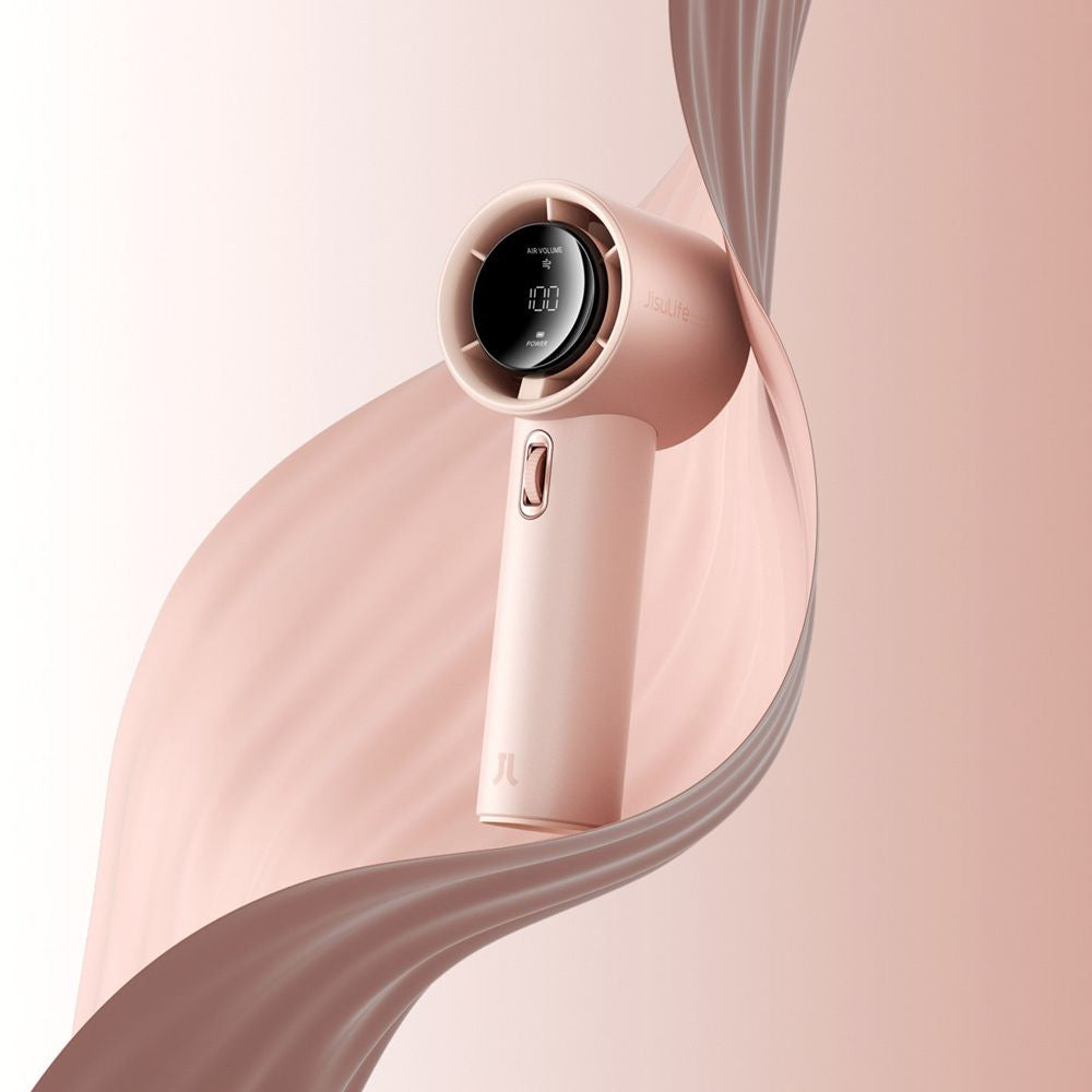 JisuLife Pro1S ABS handheld fan in matte finish showing the premium alloy aesthetic accents.