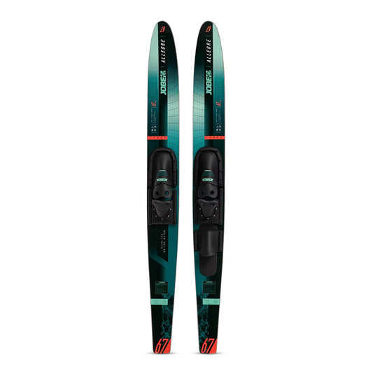 Jobe Allegre Waterskis for beginners with stable design and secure bindings for water sports on lake