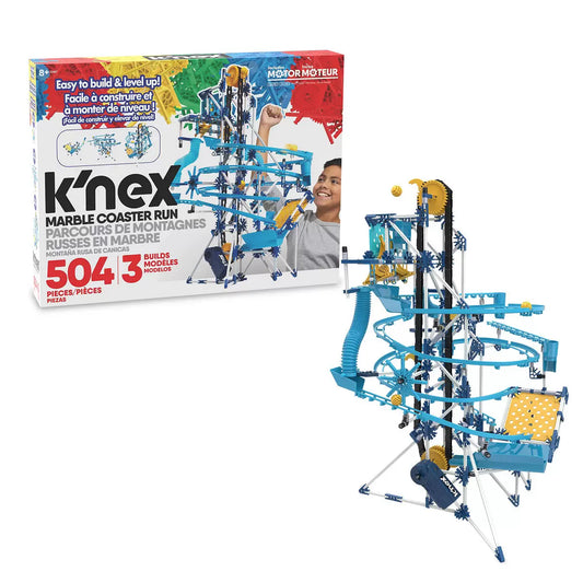 K'NEX Marble Coaster Run Building Set with motor for STEM learning and creative engineering play