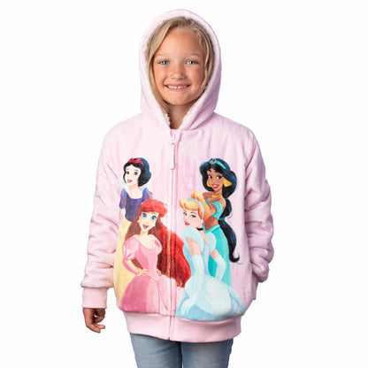 Front view of a colorful Character Kids Plush Hoodie in soft fleece fabric with full zip and detailed character embroidery displayed against a clean backdrop.