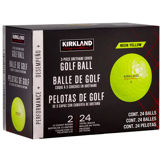Neon yellow golf balls for distance control visibility performance pack - 1