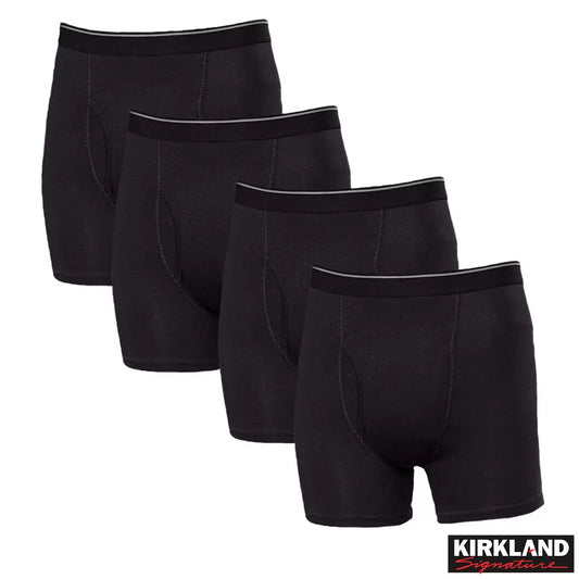Kirkland Signature Men's Supima Cotton Boxer Briefs 4 Pack soft breathable premium cotton underwear for men/1