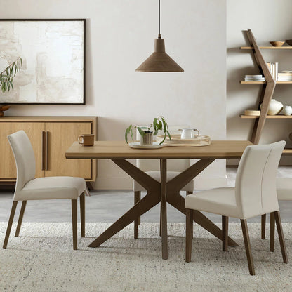 Bentley Designs Kristen light oak dining table seating four in compact modern dining room for small homes and apartments