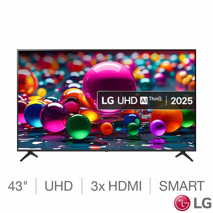 LG 43 Inch 4K Ultra HD Smart TV with HDR display and Smart TV streaming features