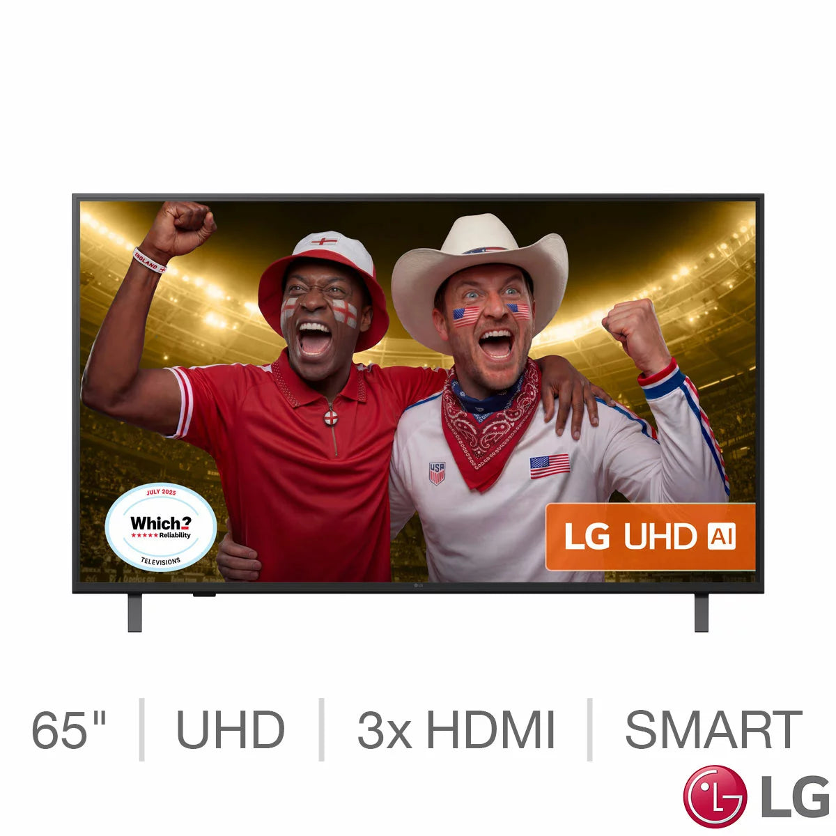 LG 65 Inch 4K Ultra HD Smart TV with HDR display and Smart TV streaming features LG 65UA75006LA
