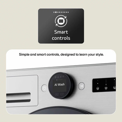 LG F4X7011TSB 11kg 1400rpm A Rated Silver Washing Machine with large drum capacity and energy-efficient cleaning performance .