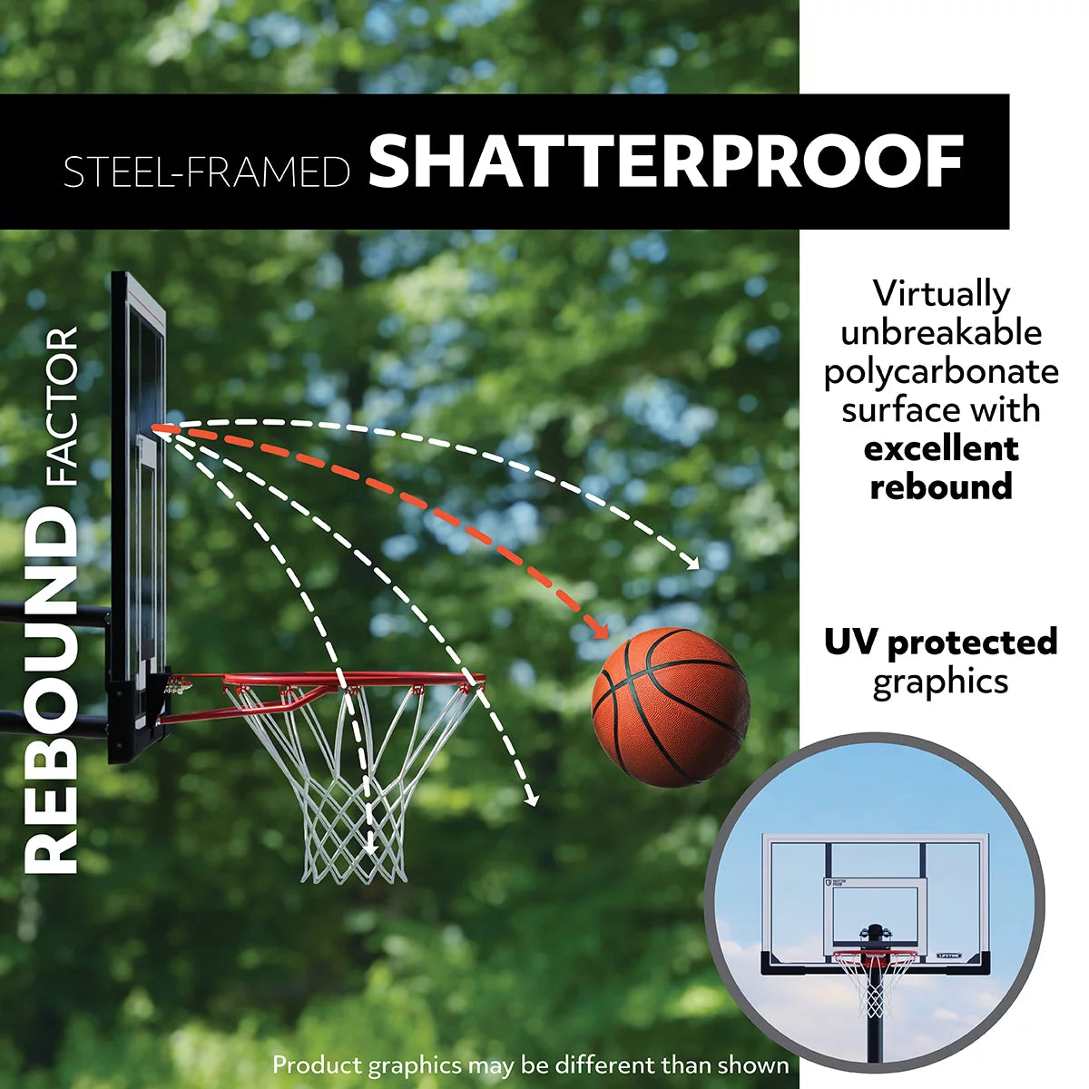 Lifetime 52 Inch Power Lift XI Portable Basketball Hoop System with adjustable height mechanism, durable backboard, and portable outdoor basketball goal.