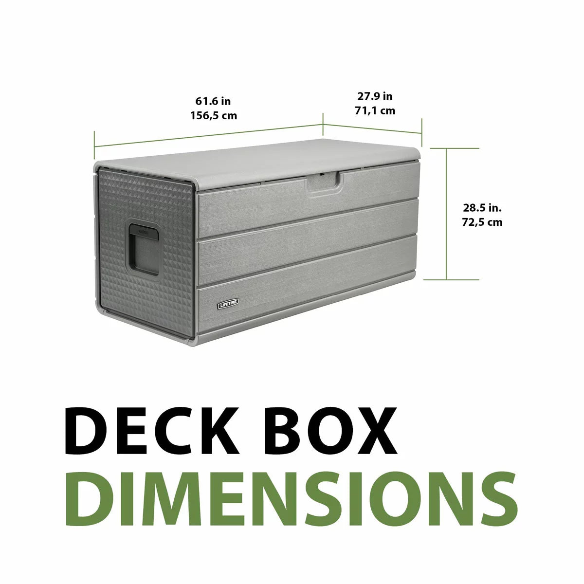 Organise your garden with the Lifetime 643 Litre Outdoor Storage Deck Box from Elite Store. Weather-resistant, lockable, bench-ready, with quick UK delivery.
