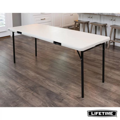 Lifetime 6ft fold in half commercial grade folding table for events, catering, and business use