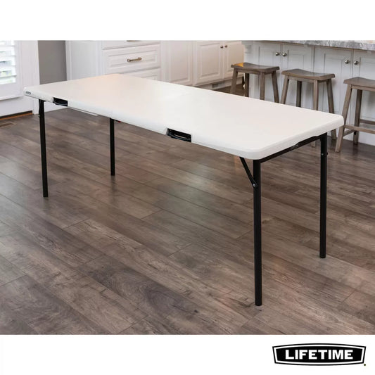 Lifetime 6ft fold in half commercial grade folding table for events, catering, and business use