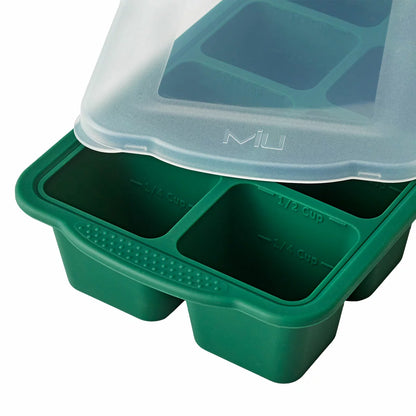 MIU Silicone Freezer Tray 5 Piece Set in Green for meal prep, food storage, and portion-controlled freezing
