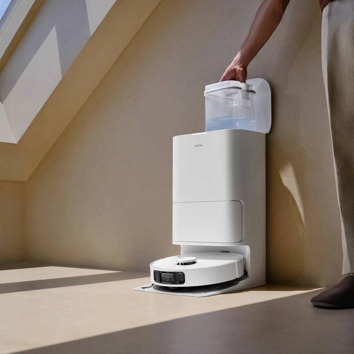 MOVA E30 Ultra Robot Vacuum cleaning home floors with smart navigation and mop function