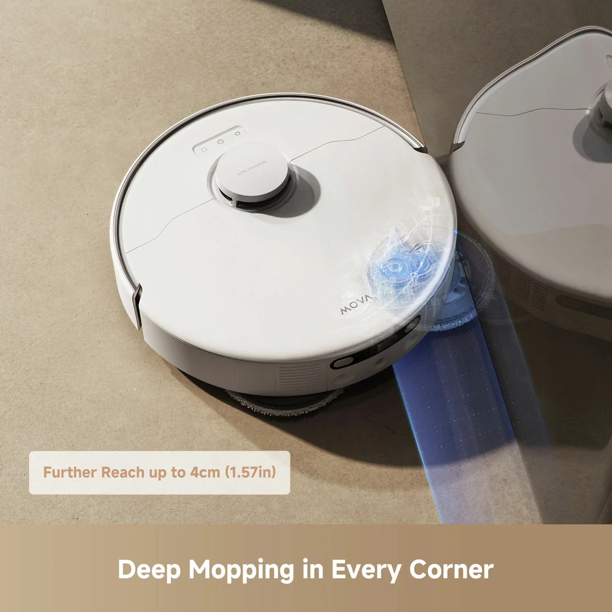 MOVA P50 Ultra Robot Vacuum & Mop RLP23SE cleaning floor with smart navigation and automatic mopping system