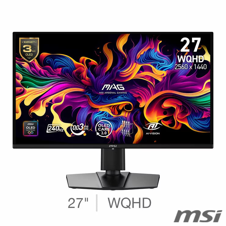 MSI MAG X24 274QP 27 inch WQHD QD-OLED 240Hz gaming monitor ultra fast esports display - 1