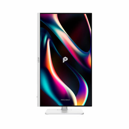 MSI PRO MAX 271PHW E14 27 inch Full HD IPS monitor model 9S6-3PF54H-003 showing its modern white minimalist frame and slim profile design. - 2