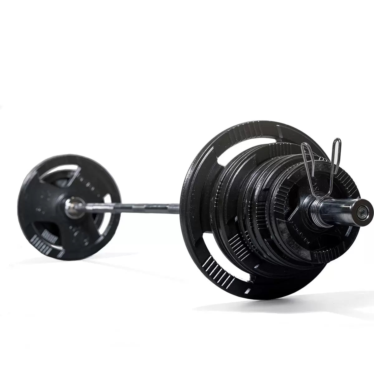 Marcy Made in Britain Eco Olympic Weight Set with 7ft Olympic barbell and eco-friendly weight plates for home strength training