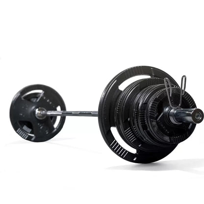Marcy Made in Britain Eco Olympic Weight Set with 7ft Olympic barbell and eco-friendly weight plates for home strength training