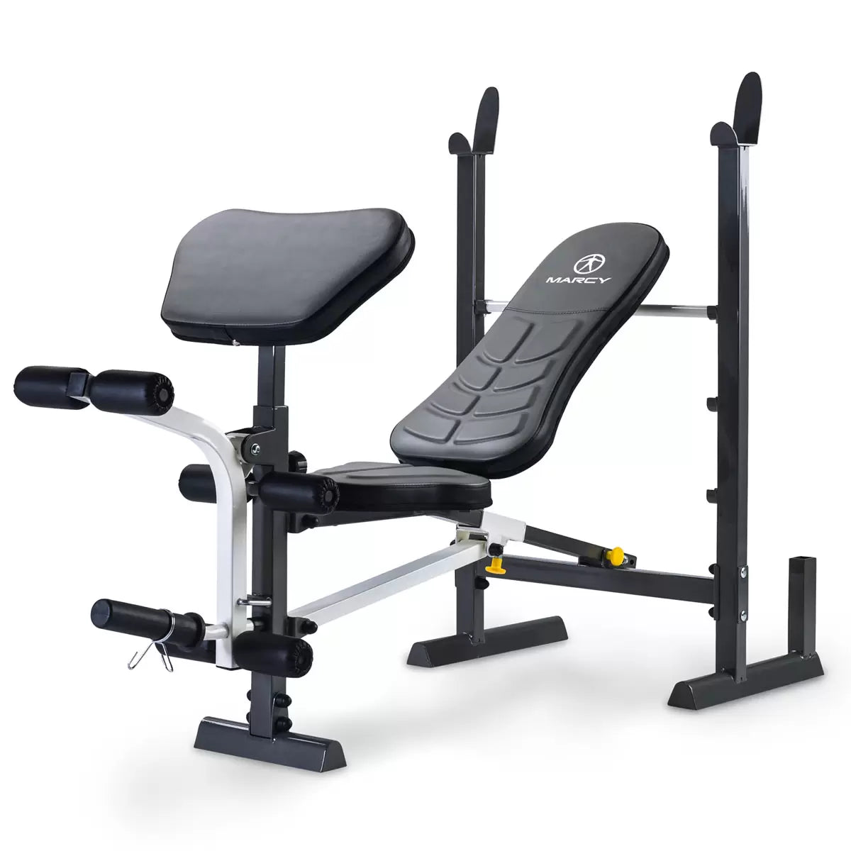 Marcy MWB-20100 Folding Compact Weight Bench with adjustable positions for home strength training and space-saving storage