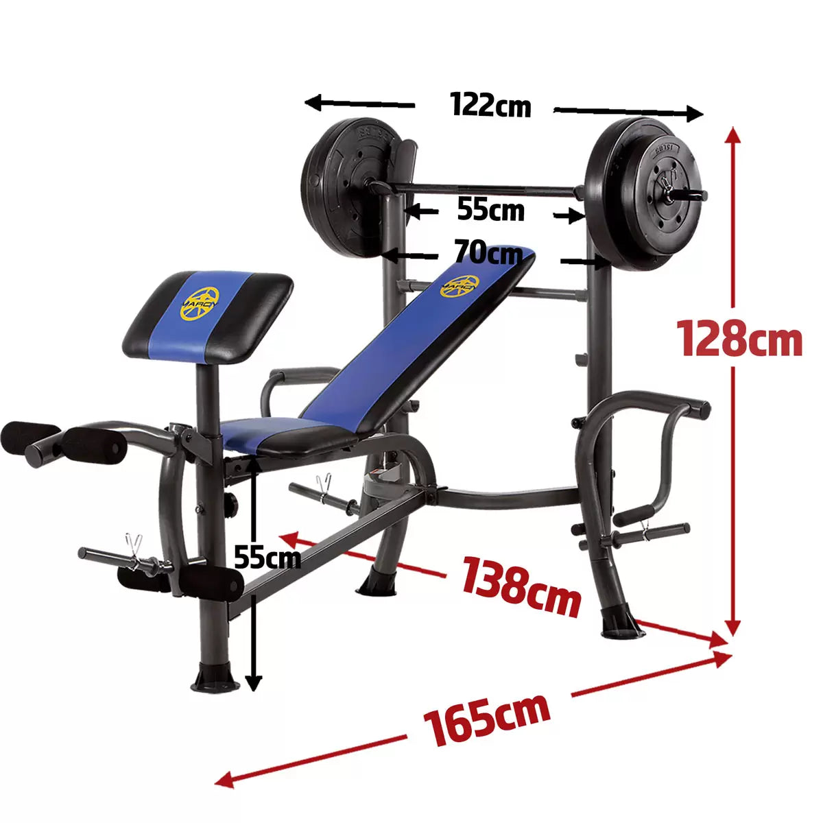 Marcy MWB-36780B Bench and Weight Set for complete home gym strength training and muscle-building workouts