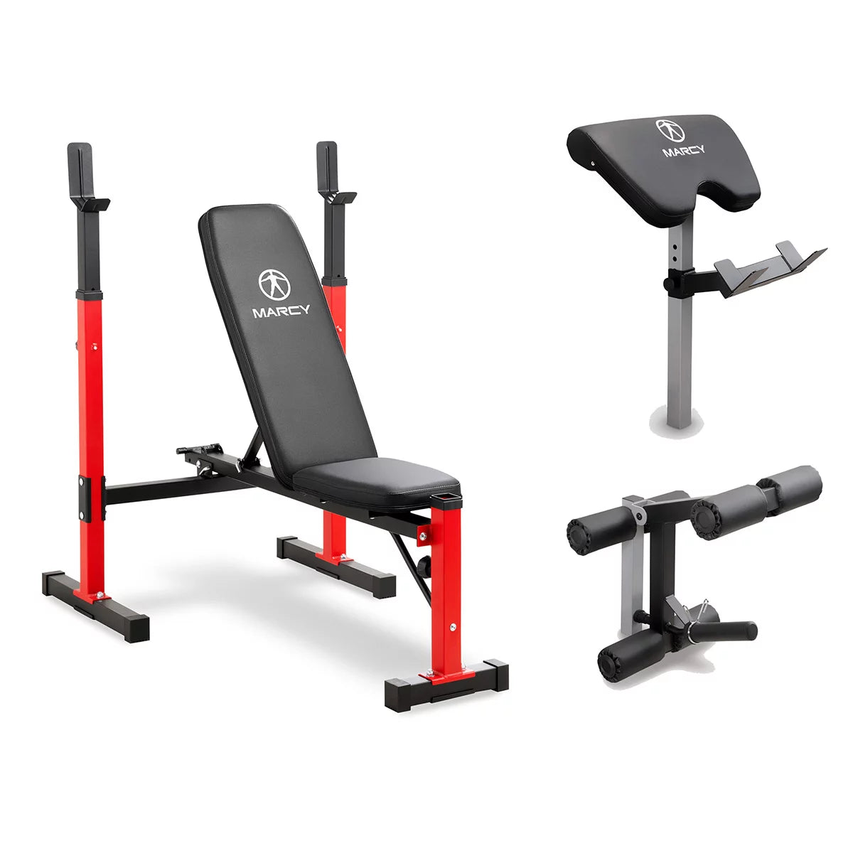 Marcy MWB-5511 Standard Weight Bench with accessories for full body strength training and home gym workouts