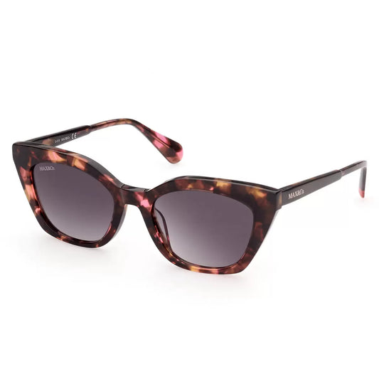 A pair of Max & Co MO0002 55B sunglasses featuring a sleek geometric frame with a polished finish, displayed from a front-facing angle.