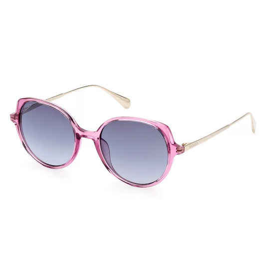A close-up studio shot of the Max & Co MO0088 72W sunglasses in a unique 72W colorway, highlighting the smooth texture and frame curves against a clean backdrop.