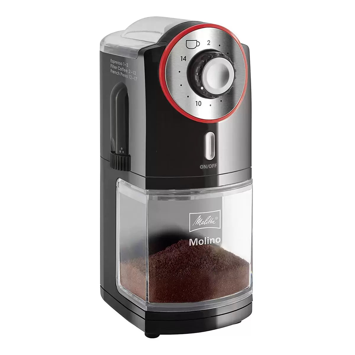 Melitta Molino black electric coffee grinder for fresh coffee beans - 2
