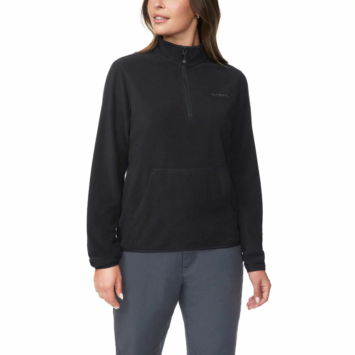 Merrell Ladies 1/4 Zip Fleece lightweight women's fleece pullover with quarter zip for hiking, outdoor activities, and casual wear