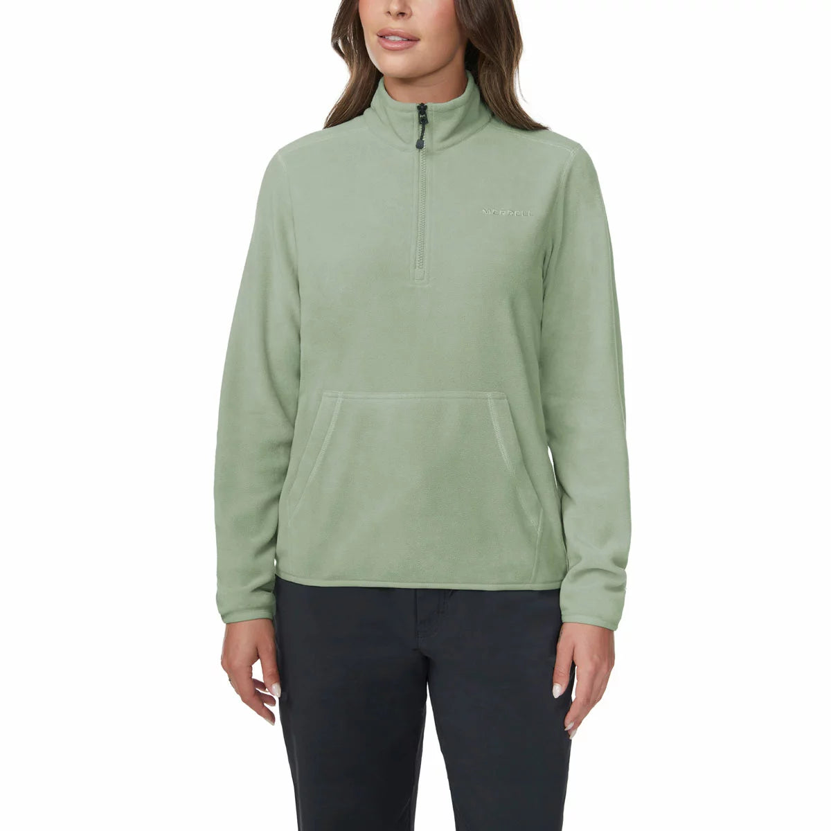 Merrell Ladies 1/4 Zip Fleece lightweight women's fleece pullover with quarter zip for hiking, outdoor activities, and casual wear