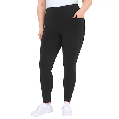 Mondetta Women's Ribbed Panel Tight with ribbed panel design, high-rise waistband, and stretch performance fabric for active lifestyles.
