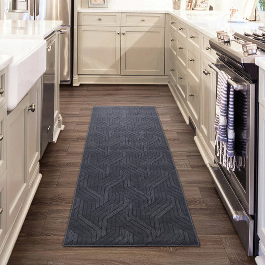 Multy Home Nova Blue Floor Runner 61 x 183 cm with modern blue pattern for hallways and kitchens