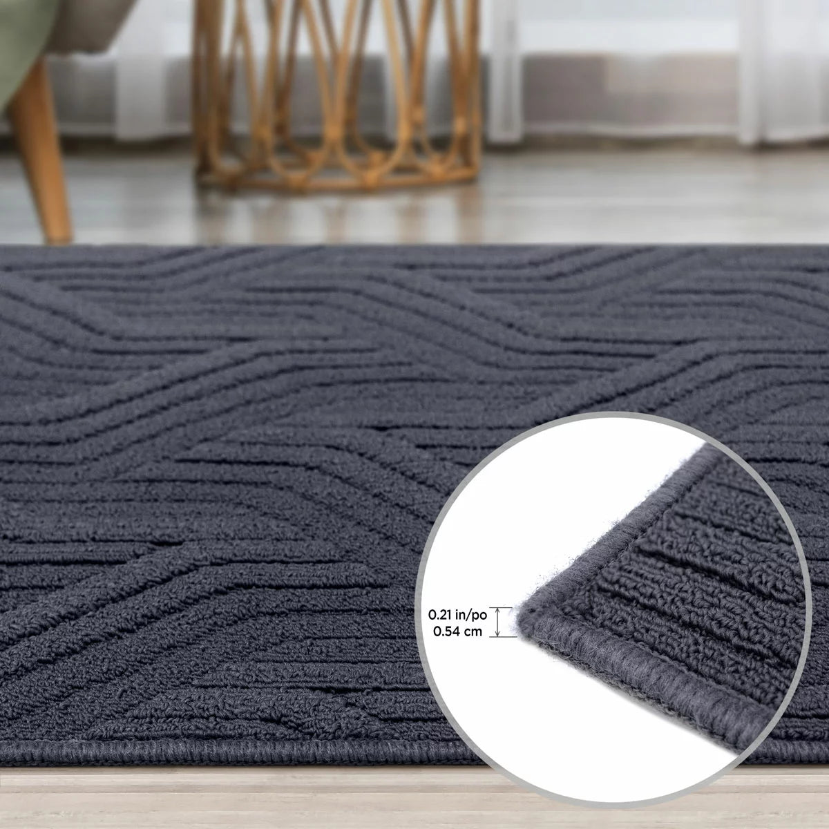 Multy Home Nova Blue Floor Runner 61 x 183 cm with modern blue pattern for hallways and kitchens