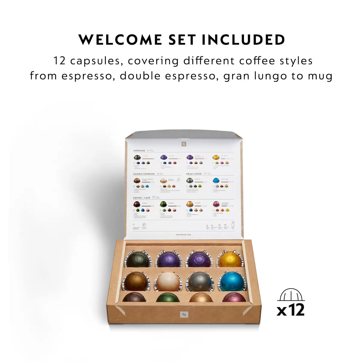 Nespresso by De'Longhi Vertuo Pop ENV90.B capsule coffee machine making barista-style coffee at home.