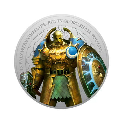 Official limited edition Warhammer Age of Sigmar Medal Cover by Royal Mail collectible for fans and collectors