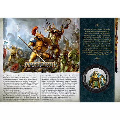 Official limited edition Warhammer Age of Sigmar Medal Cover by Royal Mail collectible for fans and collectors