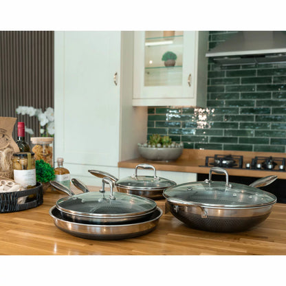 PRO STEEL Fusion 7 Piece Cookware Set with durable stainless steel construction and multiple pots and pans for everyday home cooking