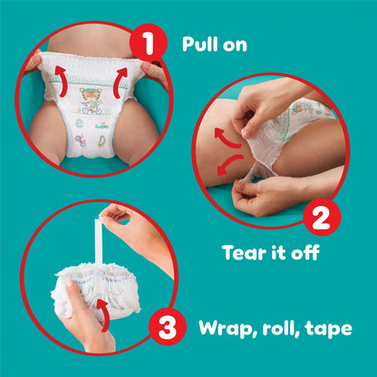 Pampers Baby Dry Pants Size 9 108 Pack with up to 12-hour dryness protection for active toddlers and leak-free comfort.