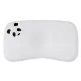 Close-up of a toddler resting comfortably on the ultra-soft, white bamboo fabric cover of the Panda Baby pillow.