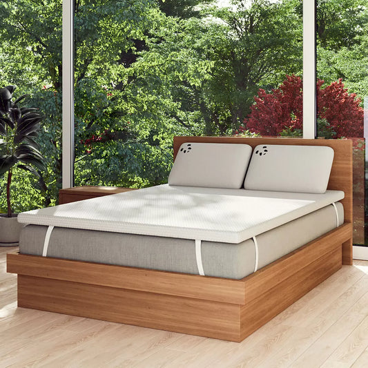 memory foam bamboo mattress topper for supportive and breathable single bed comfort - 1