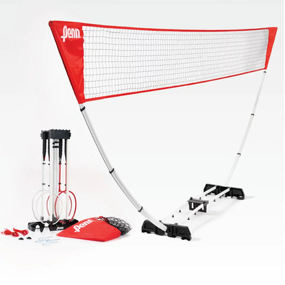 badminton set with rackets shuttlecocks easy setup outdoor family play - 1