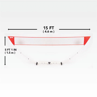 badminton set with rackets shuttlecocks easy setup outdoor family play - 3
