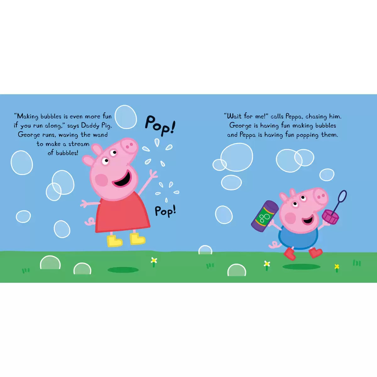 Front view of the ten Peppa Pig paperback picture books arranged neatly in a fan array against a clean white backdrop.
