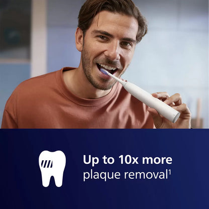 Philips Sonicare 6500 Series Dual Pack in black and white, displayed alongside two slim travel cases and S2 brush heads on a modern bathroom countertop.