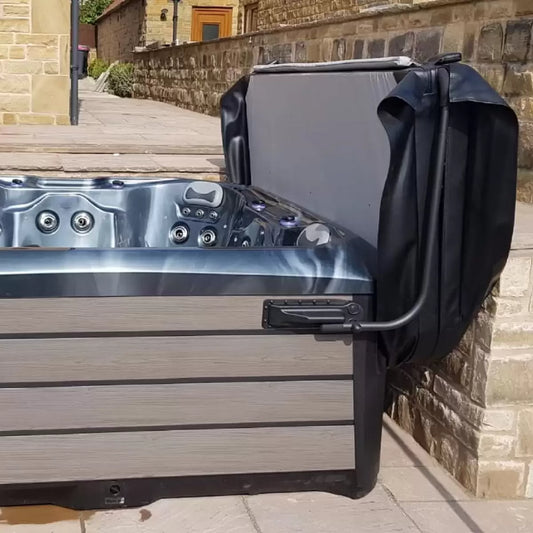 hot tub cover lifter system for easy spa cover removal - 1