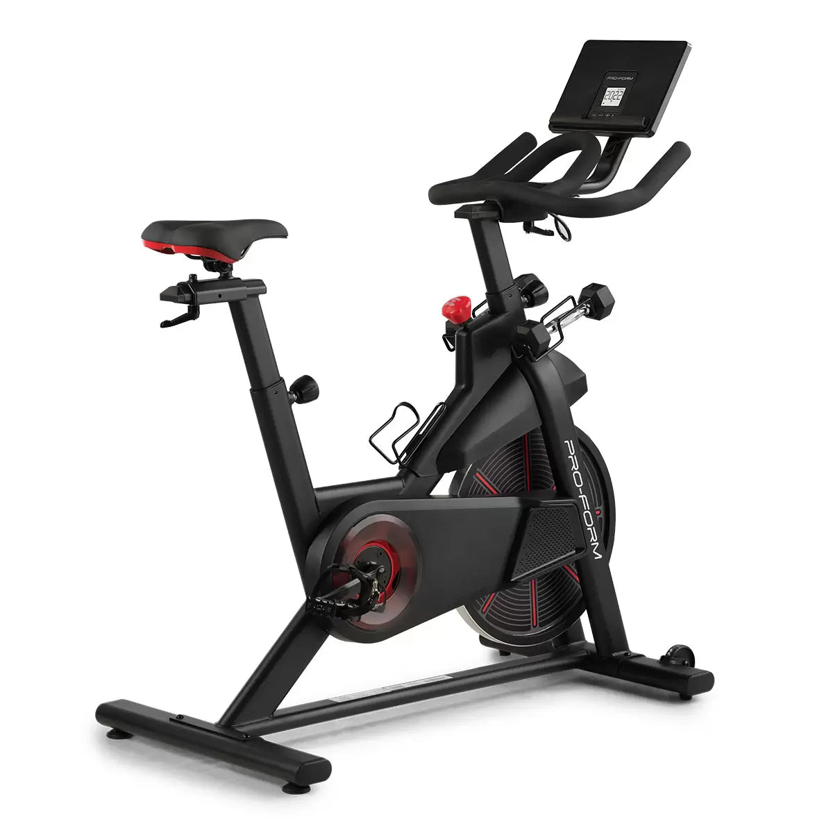 Pro Form Pro Trainer 500 Spin Bike with adjustable resistance, ergonomic seat, and indoor cycling workout features for home fitness.