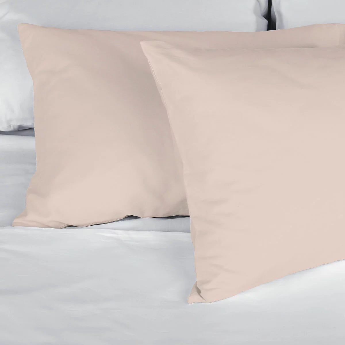 Pink Purity Home 400 thread count cotton sateen king duvet cover set with matching pillowcases neatly arranged on a bed.