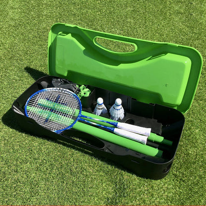 portable badminton set quick fit net easy setup outdoor play  - 3