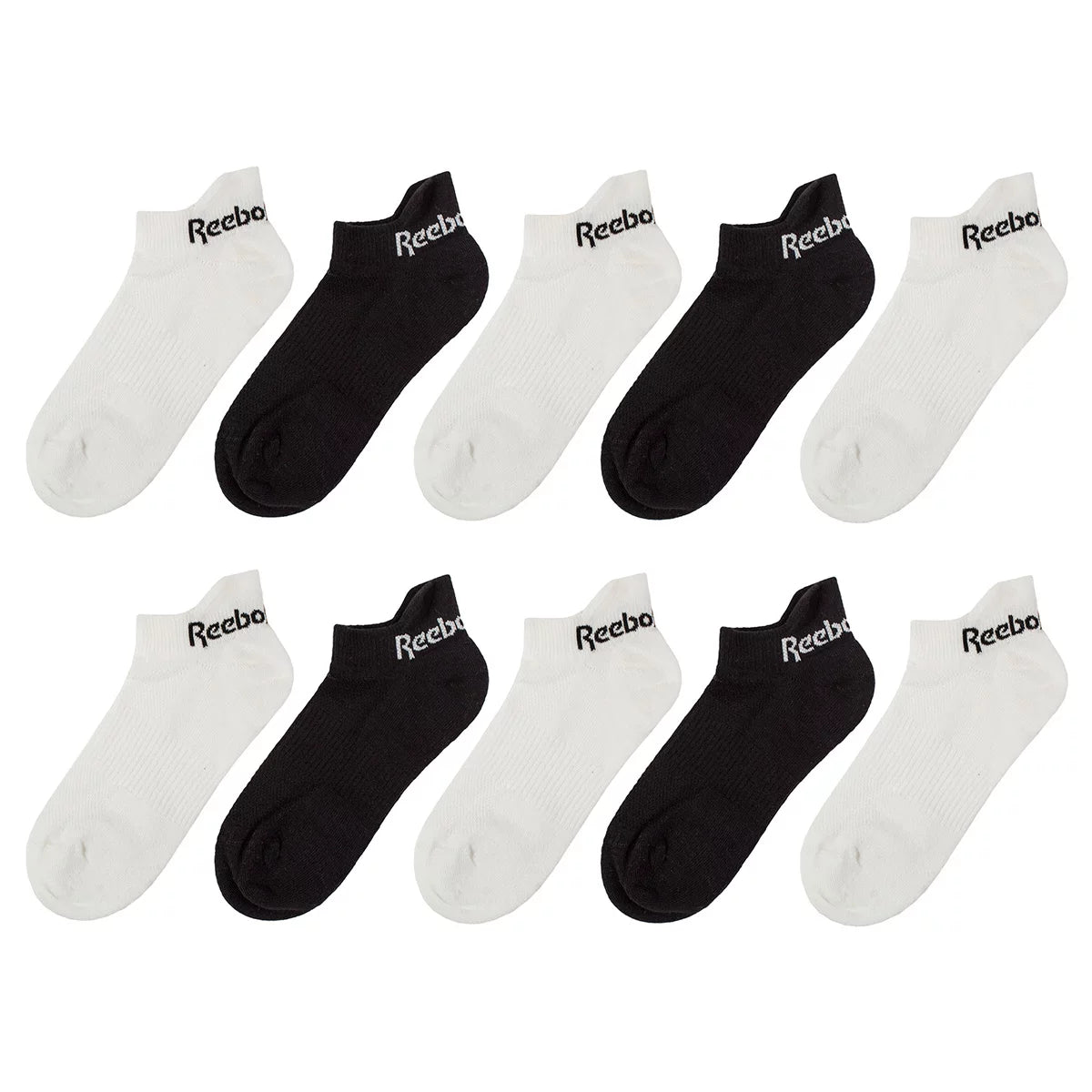 Reebok Ladies Low Cut Sock 10 Pack breathable comfortable women's socks for everyday wear and sports activities