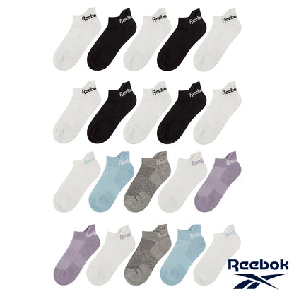 Reebok Ladies Low Cut Sock 10 Pack breathable comfortable women's socks for everyday wear and sports activities